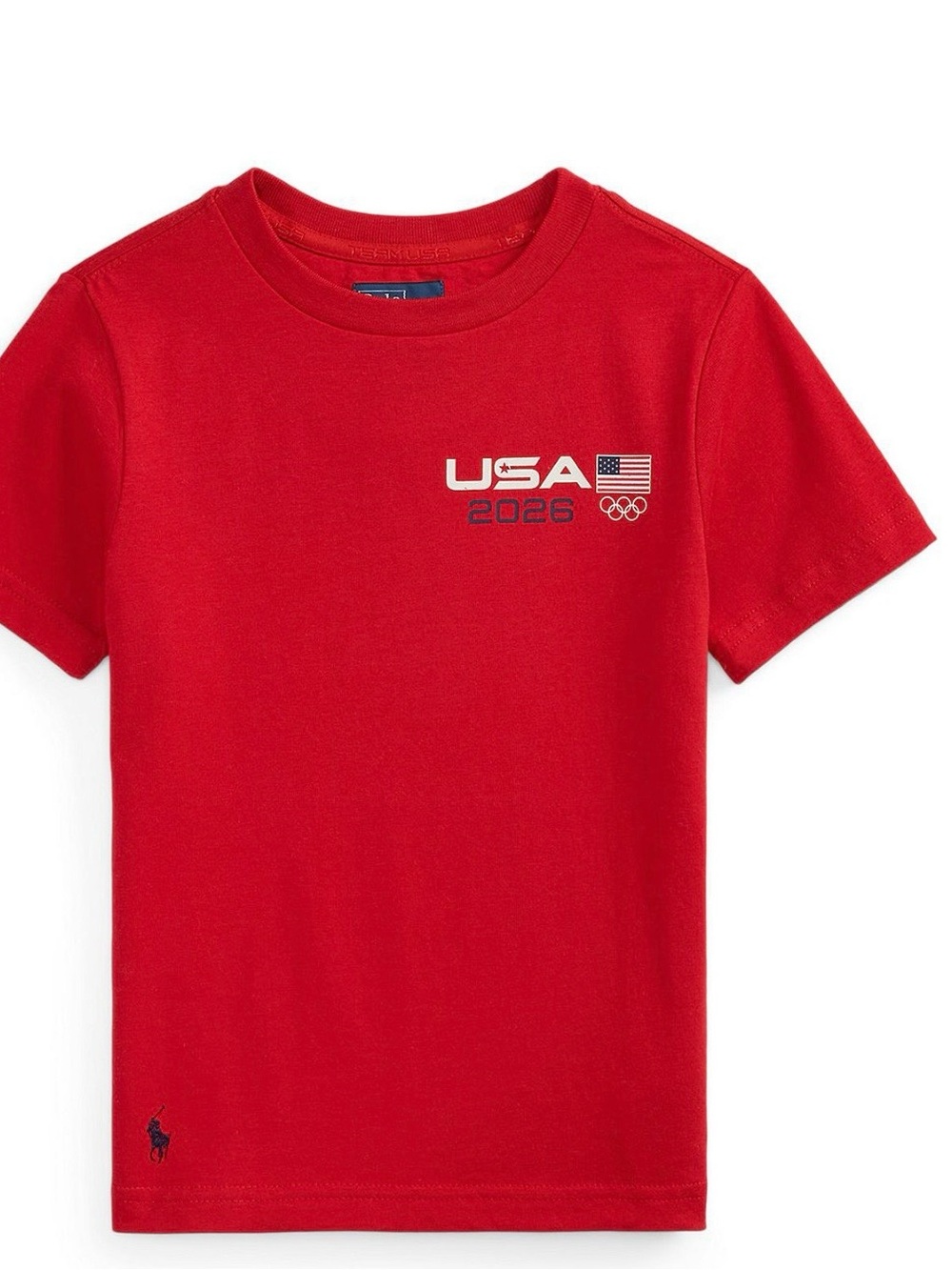 Big boys Polo by Ralph Lauren Red USA 2026 Graphic Short Sleeve Tee